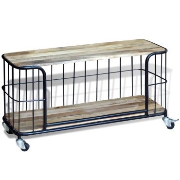 vidaXL Έπιπλο Τηλεόρασης 100x40x45cm από Μασίφ Ξύλο Μάνγκο
