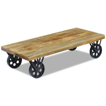 vidaXL Τραπεζάκι Σαλονιού 120x60x30cm από Μασίφ Ξύλο Μάνγκο 1 τεμ.