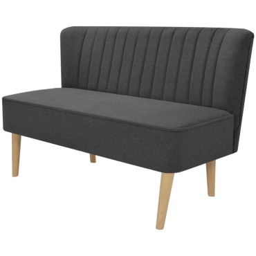 vidaXL Καναπές Σκούρο Γκρι 117x55,5x77cm Υφασμάτινος
