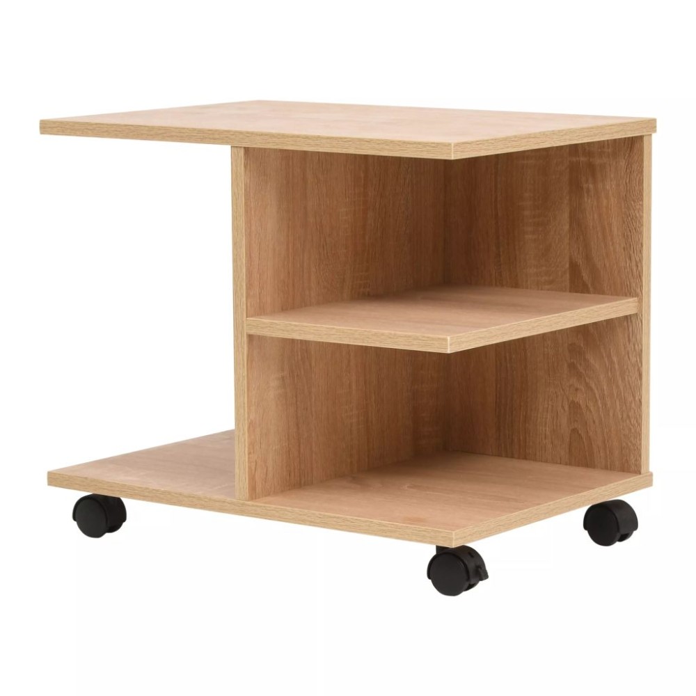 vidaXL Ραφιέρα με Ρόδες Χρώμα Δρυός 50x35x42cm 1 τεμ.