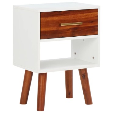 vidaXL Κομοδίνο 40x30x57cm από Μασίφ Ξύλο Ακακίας 1 τεμ.