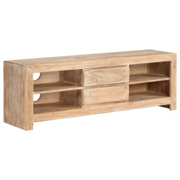vidaXL Έπιπλο Τηλεόρασης Ανοιχτό Καφέ 120x30x40cm Μασίφ Ξύλο Ακακίας