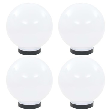 vidaXL Φωτιστικά Μπάλα LED 4 τεμ. Σφαιρικά 20 εκ. Ακρυλικά (PMMA)