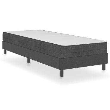 vidaXL Πλαίσιο Κρεβατιού Boxspring Γκρι 90x200cm Υφασμάτινο 1 τεμ. - Μονό