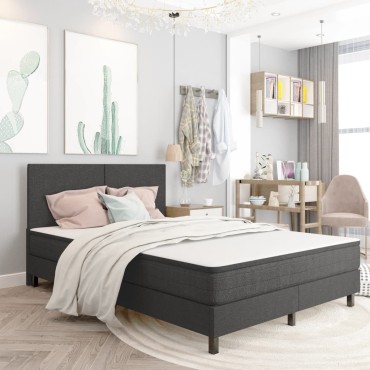 vidaXL Πλαίσιο Κρεβατιού Boxspring Γκρι 180x200cm Υφασμάτινο 1 τεμ. - Διπλό