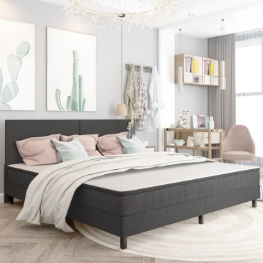 vidaXL Κεφαλάρι Σκούρο Γκρι 200x200cm Υφασμάτινο 1 τεμ.