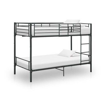 vidaXL Κουκέτα Μαύρη 90x200cm Μεταλλική 1 τεμ. - Μονό