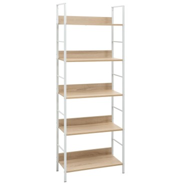 vidaXL Ραφιέρα 5 Επιπέδων Δρυς 60x27,6x158,5cm Επεξεργασμένο Ξύλο 1 τεμ.