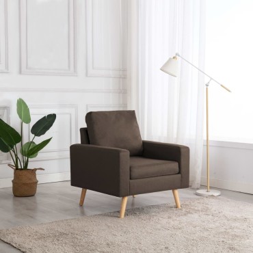 vidaXL Πολυθρόνα Καφέ Υφασμάτινη 77x71x80cm 1 τεμ.