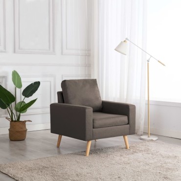 vidaXL Πολυθρόνα Taupe Υφασμάτινη 77x71x80cm 1 τεμ.