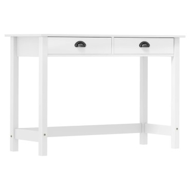 vidaXL Κονσόλα Hill Γκρι 2 Συρτάρια 110x45x74cm από Μασίφ Ξύλο Πεύκου 1 τεμ.
