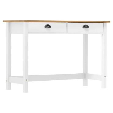 vidaXL Κονσόλα Hill Γκρι 2 Συρτάρια 110x45x74cm από Μασίφ Ξύλο Πεύκου 1 τεμ.