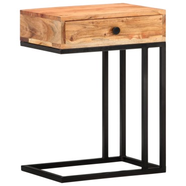 vidaXL Τραπεζάκι Βοηθητικό Σχήμα «U» 45x30x61cm Μασίφ Ξύλο Ακακίας 1 τεμ.