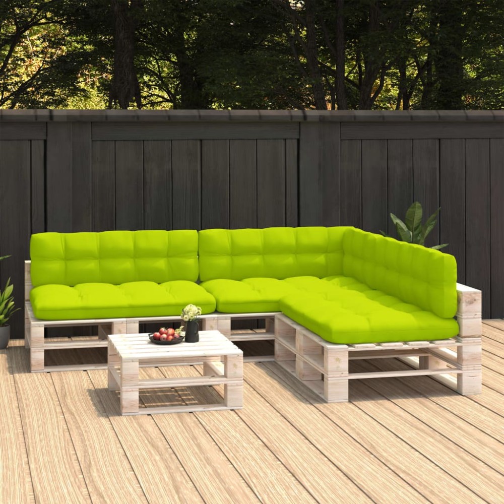 314599 vidaXL Pallet Sofa Cushions 7 pcs Bright Green