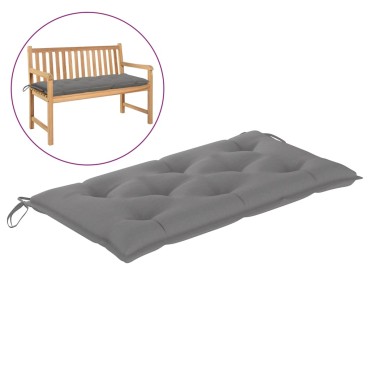 vidaXL Μαξιλάρι Πάγκου Κήπου Γκρι 100x50x7cm Ύφασμα Oxford