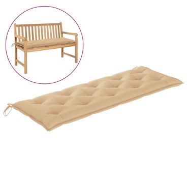 vidaXL Μαξιλάρι Πάγκου Κήπου Μπεζ 150x50x7cm Ύφασμα Oxford