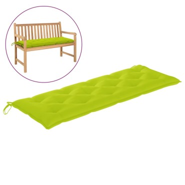 vidaXL Μαξιλάρι Πάγκου Κήπου Έντονο Πράσινο 150x50x7cm Ύφασμα Oxford