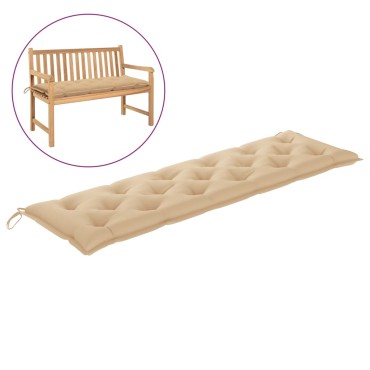 vidaXL Μαξιλάρι Πάγκου Κήπου Μπεζ 180x50x7cm Ύφασμα Oxford