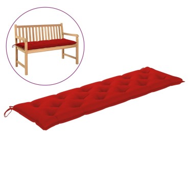 vidaXL Μαξιλάρι Πάγκου Κήπου Κόκκινο 180x50x7cm Ύφασμα Oxford