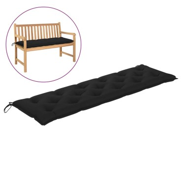 vidaXL Μαξιλάρι Πάγκου Κήπου Μαύρο 180x50x7cm Ύφασμα Oxford