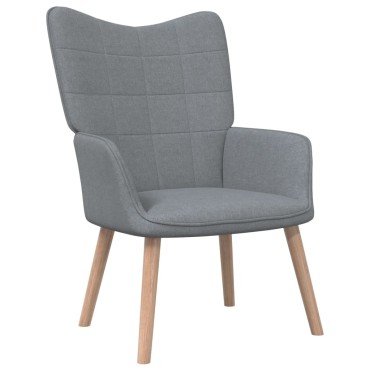 vidaXL Πολυθρόνα Relax Ανοιχτό Γκρι Υφασμάτινη 61,5x69x95,5cm 1 τεμ.
