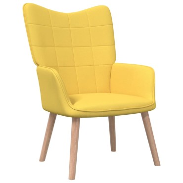 vidaXL Πολυθρόνα Relax Κίτρινο Μουσταρδί Υφασμάτινη 61,5x69x95,5cm 1 τεμ.