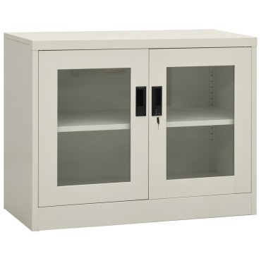 vidaXL Ντουλάπα Γραφείου 90x40x70cm Ανοιχτό Γκρι Ατσάλινη 1 τεμ.