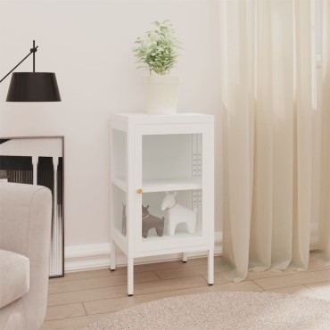 vidaXL Μπουφές 38x35x70cm Μέταλλο και Γυαλί 1 τεμ.