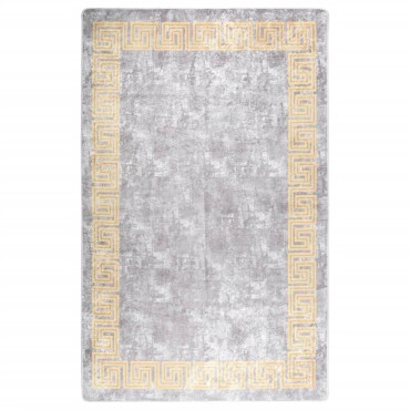 vidaXL Χαλί Πλενόμενο Αντιολισθητικό Γκρι 80x150cm