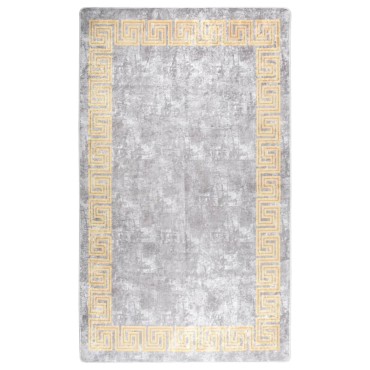 vidaXL Χαλί Πλενόμενο Αντιολισθητικό Γκρι 120x180cm