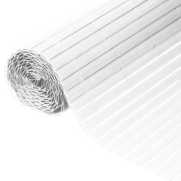 Nature Περίφραξη Κήπου Διπλής Όψης Λευκή 1x3 μ. από PVC 100x300cm