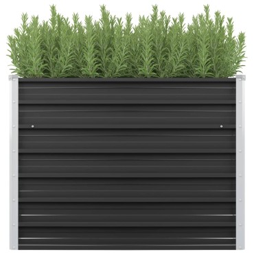 vidaXL Ζαρντινιέρα Υπερυψωμένη Ανθρακί 100x40x77 εκ. Γαλβαν. Χάλυβας