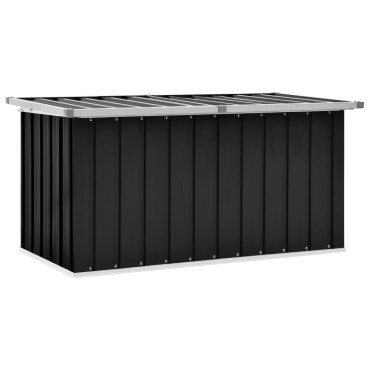 vidaXL Μπαούλο Αποθήκευσης Κήπου Ανθρακί 129x67x65cm 1 τεμ.