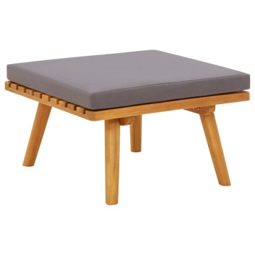 vidaXL Υποπόδιο Κήπου 60x60x29cm από Μασίφ Ξύλο Ακακίας με Μαξιλάρι 1 τεμ. Γωνιακός