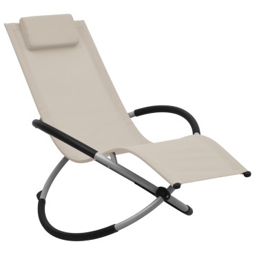 vidaXL Ξαπλώστρα Παιδική Κρεμ Ατσάλινη 60,5x121x59,5cm 1 τεμ.