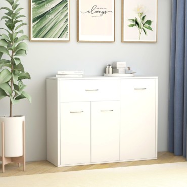 vidaXL Μπουφές Λευκός 88x30x70cm από Επεξ. Ξύλο 1 τεμ.