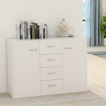 vidaXL Μπουφές Λευκός 88x30x65cm από Επεξ. Ξύλο 1 τεμ.