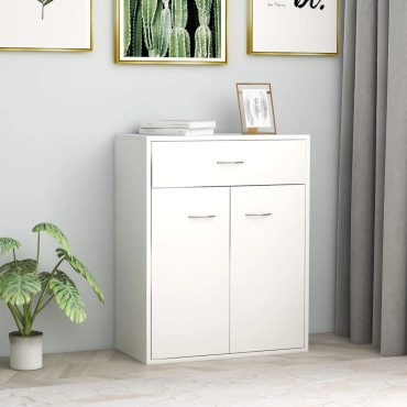 vidaXL Ντουλάπι Λευκό 60x30x75cm από Επεξεργασμένο Ξύλο 1 τεμ.