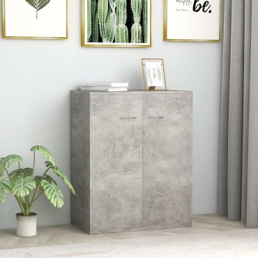 vidaXL Ντουλάπι Γκρι του Σκυροδέματος 60x30x75cm από Επεξ. Ξύλο 1 τεμ.