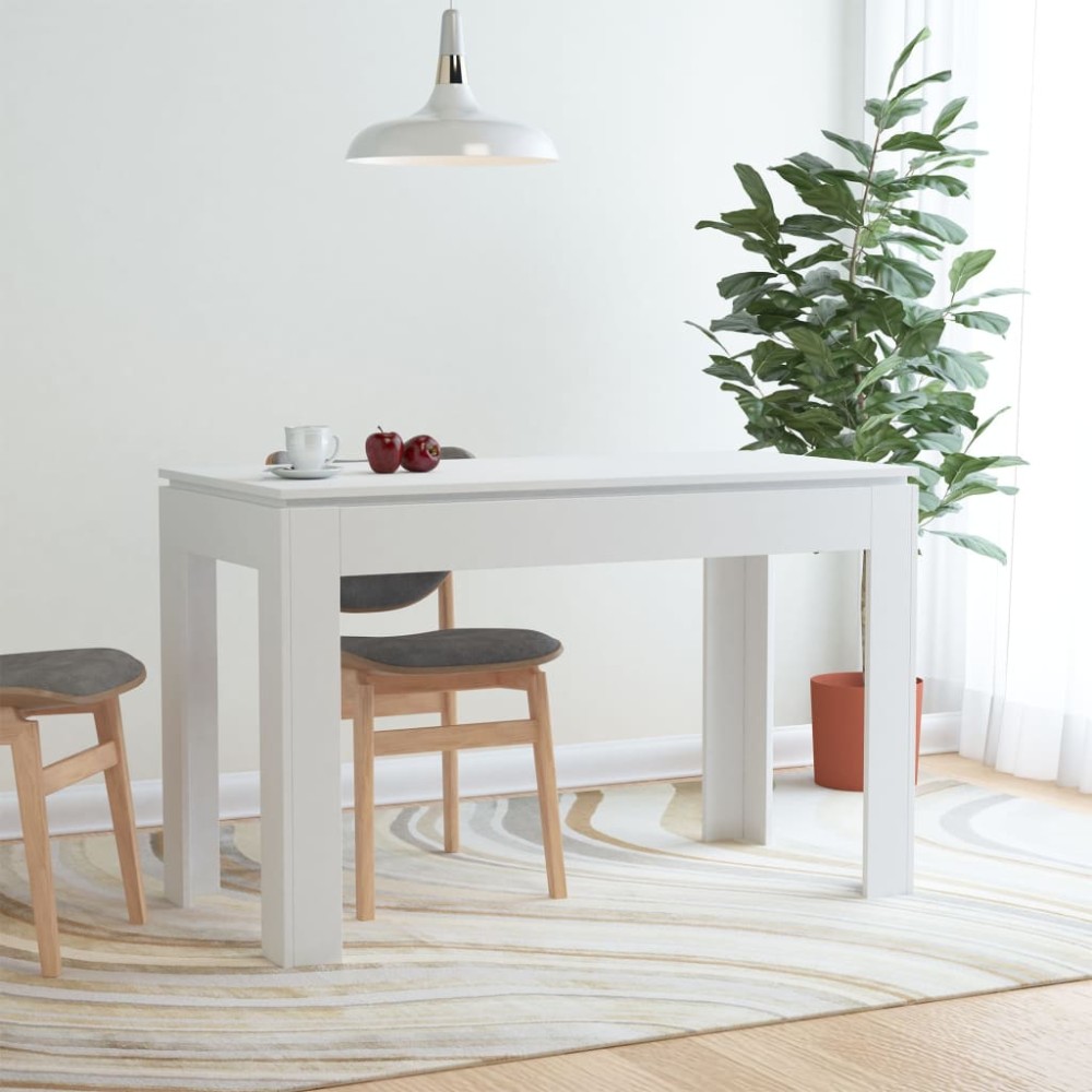 vidaXL Τραπεζαρία Λευκή 120x60x76cm από Επεξ. Ξύλο 1 τεμ.