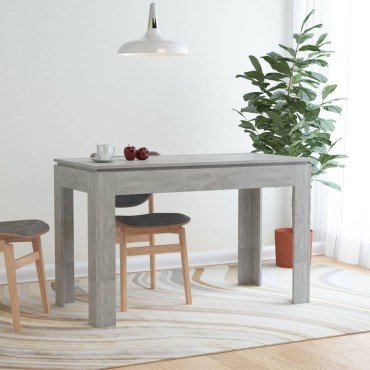vidaXL Τραπεζαρία Γκρι του Σκυροδέματος 120x60x76cm από Επεξ. Ξύλο 1 τεμ.