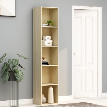 vidaXL Βιβλιοθήκη Χρώμα Sonoma Δρυς 40x30x189cm Επεξ. Ξύλο 1 τεμ.