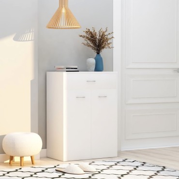 vidaXL Παπουτσοθήκη Λευκή 60x35x84cm από Επεξ. Ξύλο