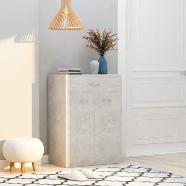 vidaXL Παπουτσοθήκη Γκρι Σκυροδέματος 60x35x84cm από Επεξ. Ξύλο