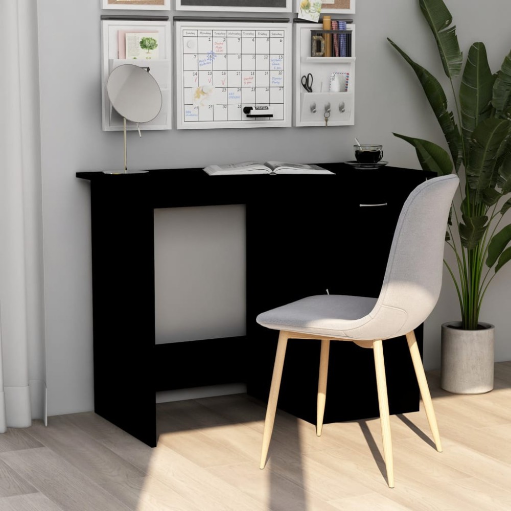 vidaXL Γραφείο Μαύρο 100x50x76cm από Επεξ. Ξύλο 1 τεμ.