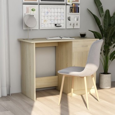 vidaXL Γραφείο Χρώμα Sonoma Δρυς 100x50x76cm από Επεξ. Ξύλο 1 τεμ.