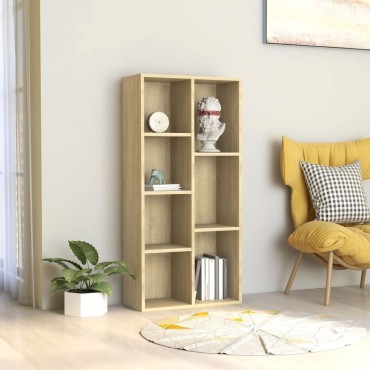 vidaXL Βιβλιοθήκη Χρώμα Sonoma Δρυς 50x25x106cm από Επεξ. Ξύλο 1 τεμ.