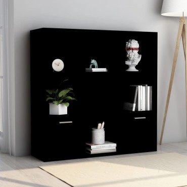 vidaXL Βιβλιοθήκη Μαύρη 98x30x98cm από Επεξ. Ξύλο 1 τεμ.