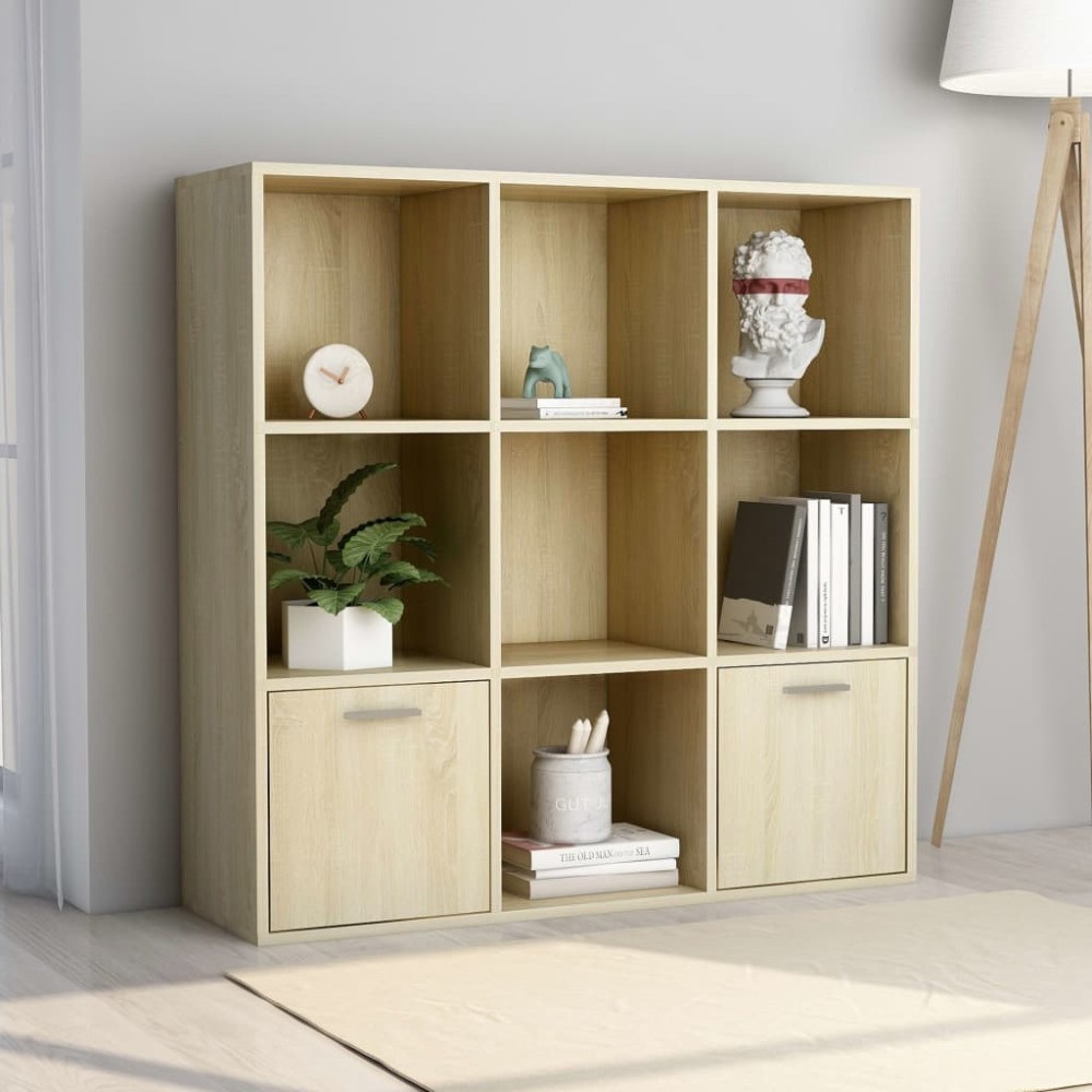 vidaXL Βιβλιοθήκη Χρώμα Sonoma Δρυς 98x30x98cm από Επεξ. Ξύλο 1 τεμ.