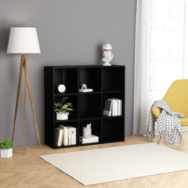vidaXL Βιβλιοθήκη Μαύρη 98x29x97,5cm Επεξεργασμένο Ξύλο 1 τεμ.